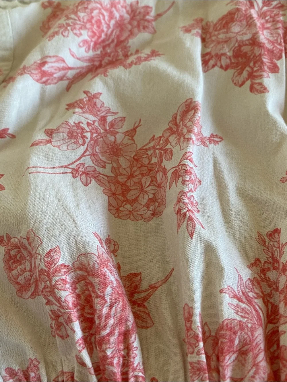 C’era una Volta Girls Pink Floral Toile Smocked Dress Size 8